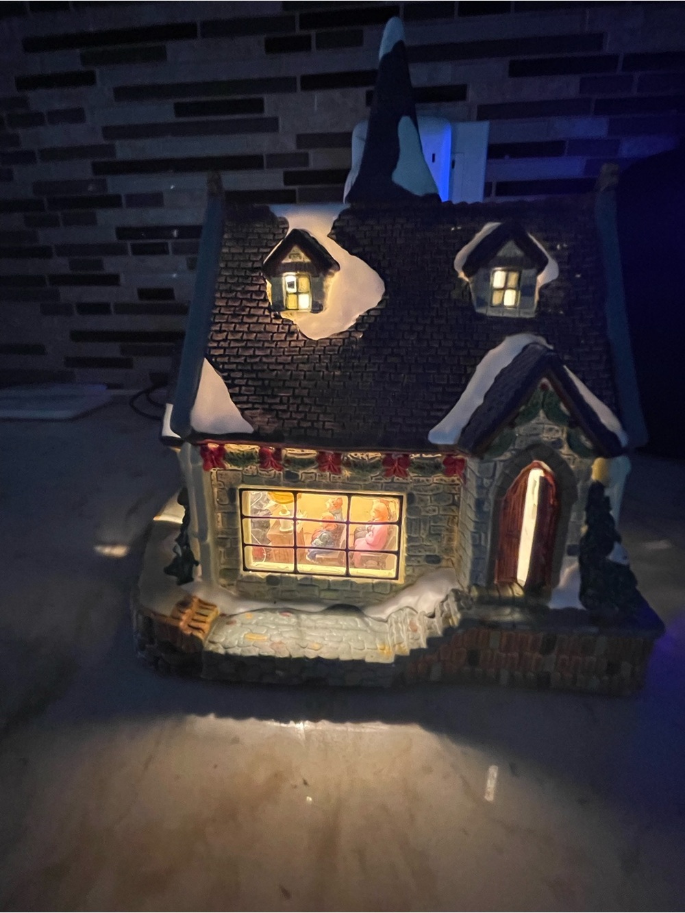 Santa's Workbench Chapel Of Light Interior View Collection Christmas Village